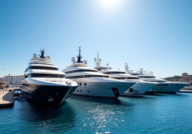 Superyates atracados en el puerto de Mónaco